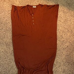Maternity - Rust Brown Women's Sleepwear Gown